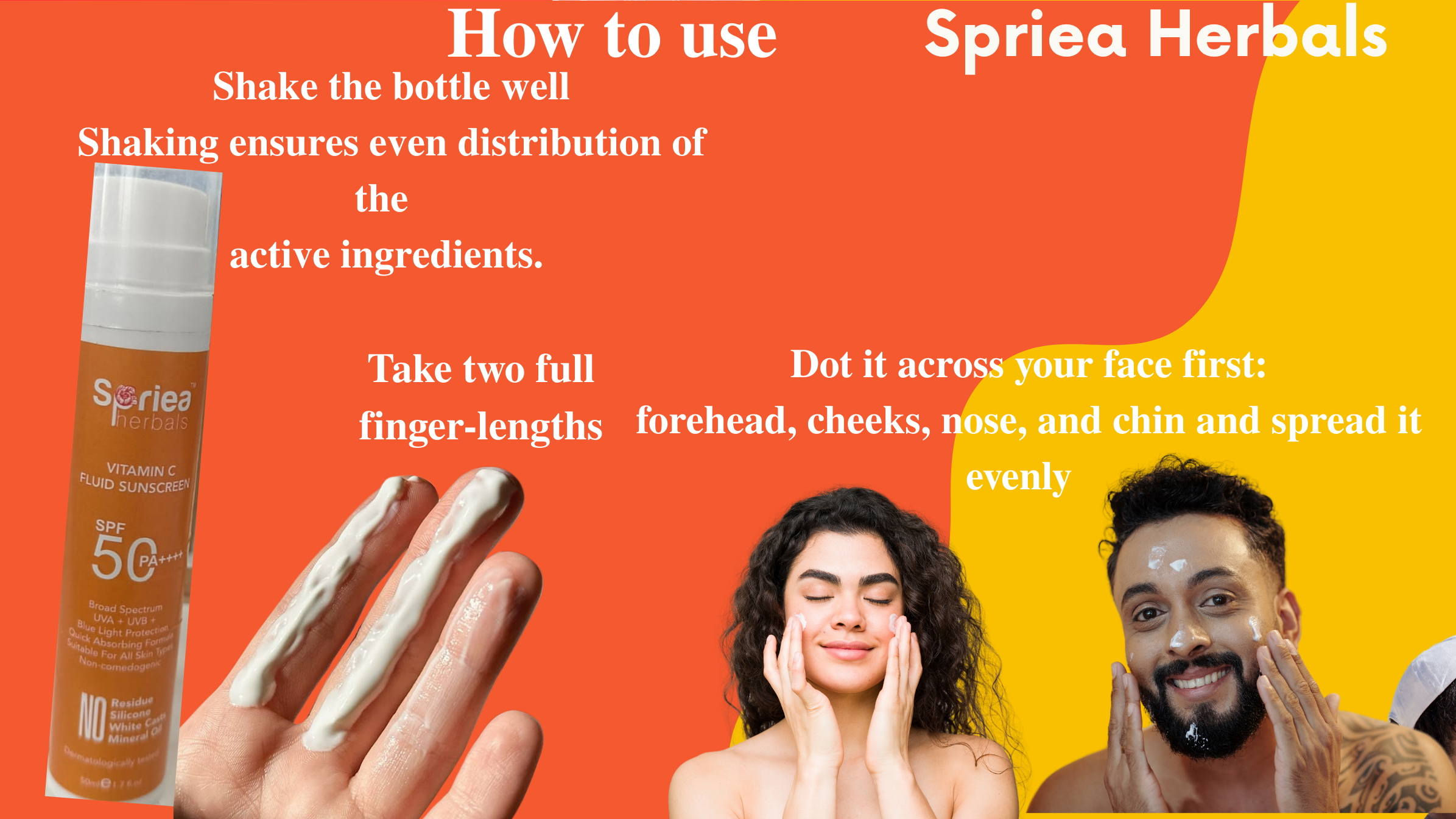 Spriea Herbals Fluid Sunscreen SPF 50PA ++++ vitamin C